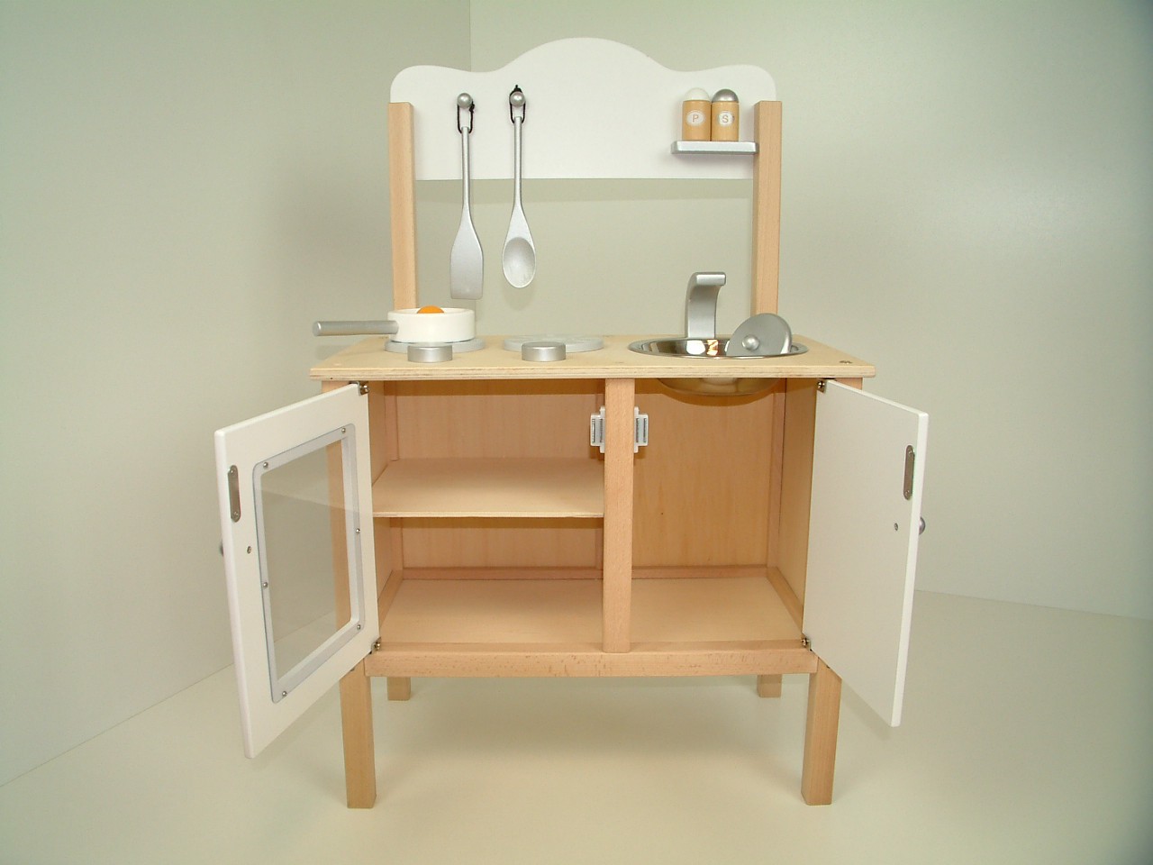 Combi küche / kinderküche / spielküche in weiss mit zubehör aus ...